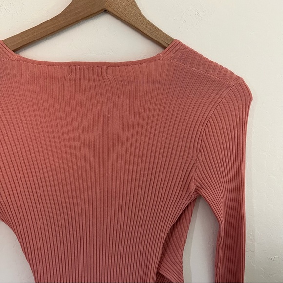 Vintage Silk Wrap Bodycon Top - Picture 6 of 7